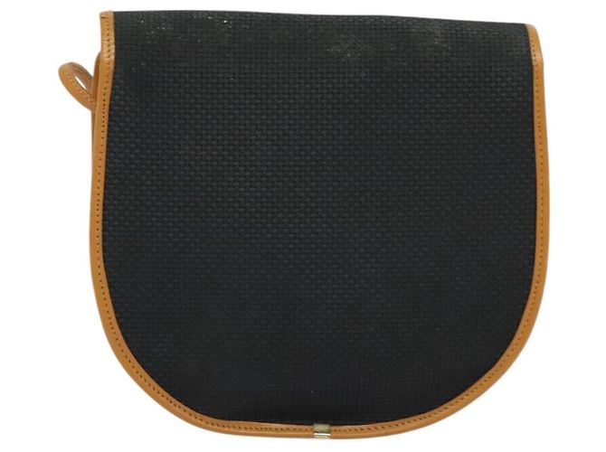Autre Marque SAINT LAURENT Bolsa de ombro em couro preto e dourado - vista 2