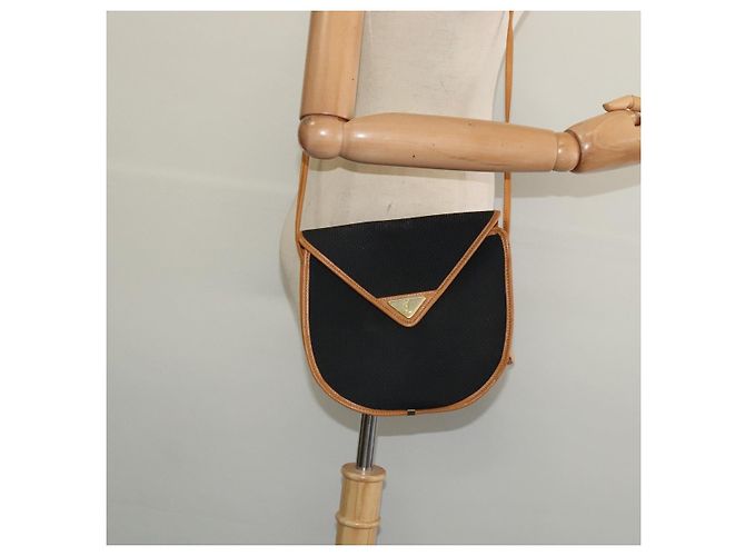 Autre Marque SAINT LAURENT Bolsa de ombro em couro preto e dourado - vista 21