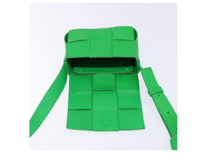 BOTTEGA VENETA MAXI INTRECCIATO Candy Cassette Bag Leather Green - vista 10