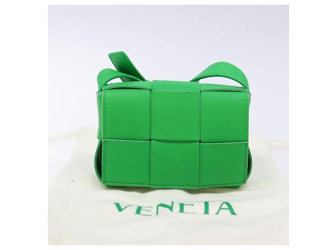 BOTTEGA VENETA MAXI INTRECCIATO Candy Cassette Bag Leather Green - vista 12