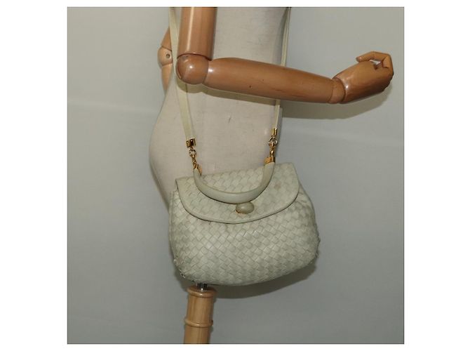 BOTTEGA VENETA INTRECCIATO Hand Bag Leather 2way White Gold - vista 25