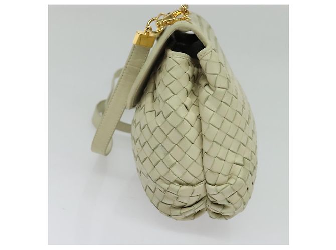 BOTTEGA VENETA INTRECCIATO Hand Bag Leather 2way White Gold - vista 4