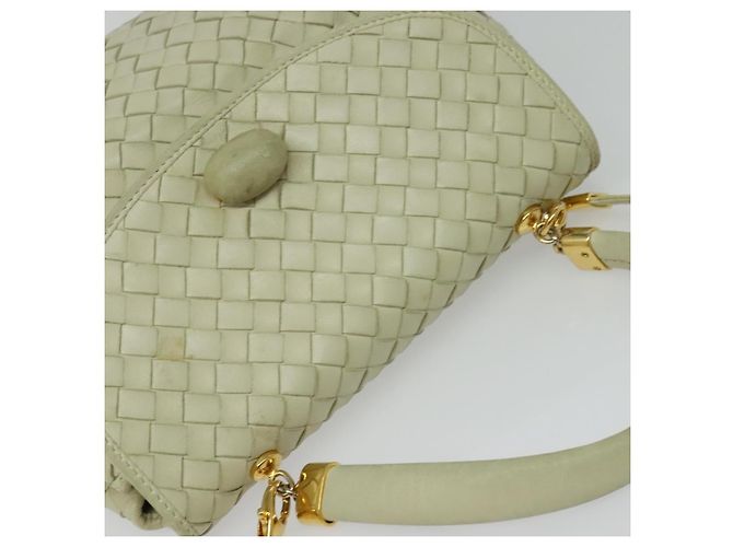 BOTTEGA VENETA INTRECCIATO Hand Bag Leather 2way White Gold - vista 6