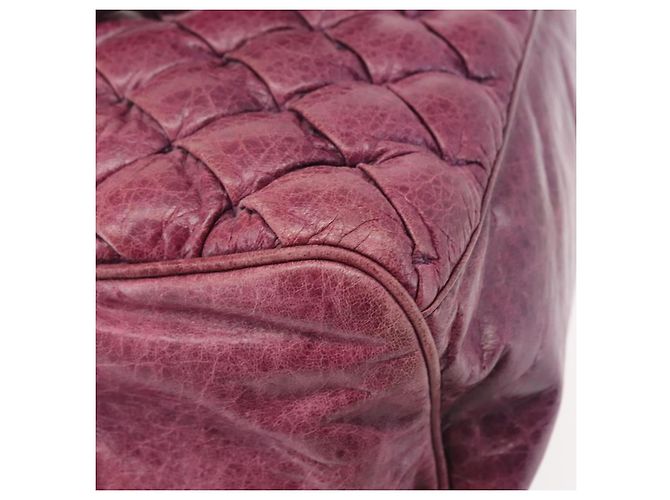 BALENCIAGA The Matelasse Hand Bag Leather Purple Silver 168031 - vista 16