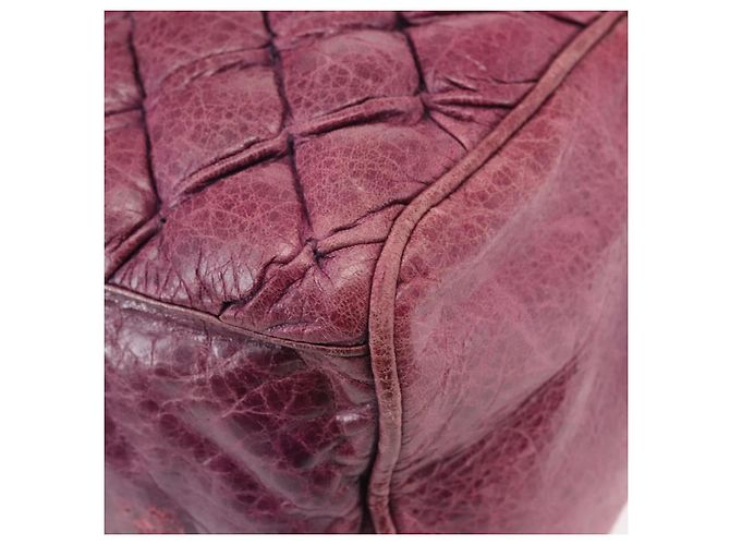 BALENCIAGA The Matelasse Hand Bag Leather Purple Silver 168031 - vista 17