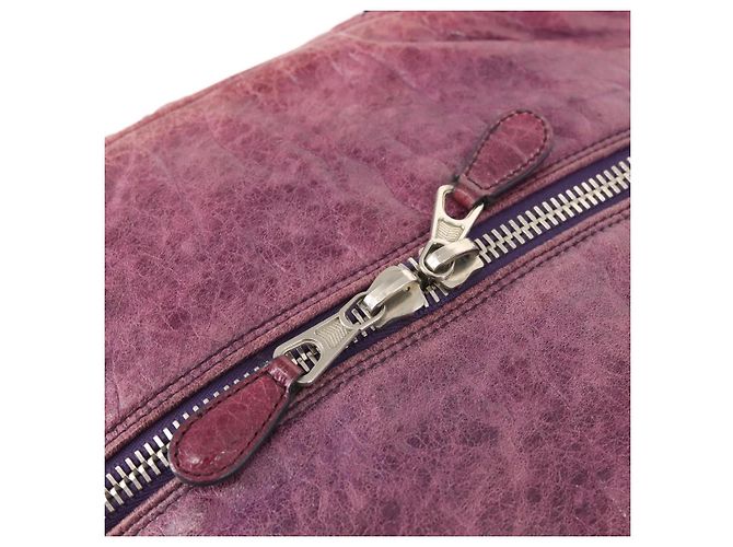 BALENCIAGA The Matelasse Hand Bag Leather Purple Silver 168031 - vista 19