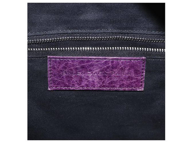 BALENCIAGA The Matelasse Hand Bag Leather Purple Silver 168031 - vista 20