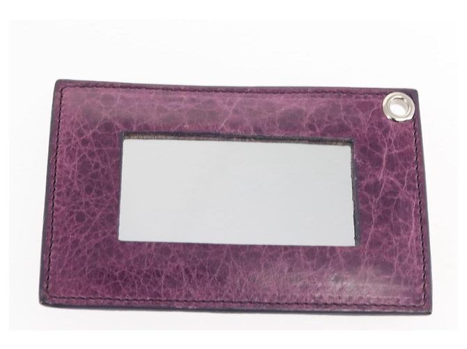 BALENCIAGA The Matelasse Hand Bag Leather Purple Silver 168031 - vista 24