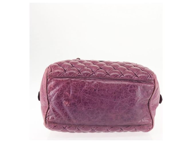 BALENCIAGA The Matelasse Hand Bag Leather Purple Silver 168031 - vista 5