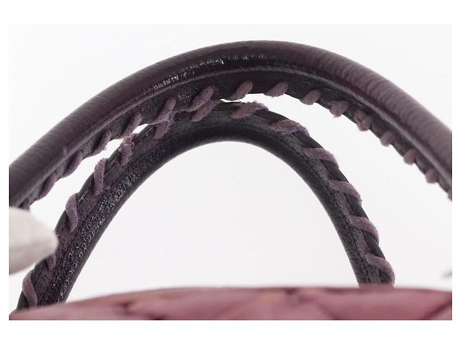 BALENCIAGA The Matelasse Hand Bag Leather Purple Silver 168031 - vista 9