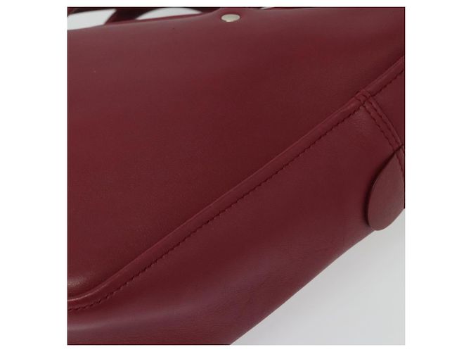BALENCIAGA Triangle Duffel Hand Bag Leather 2way Red 476975 - vista 18