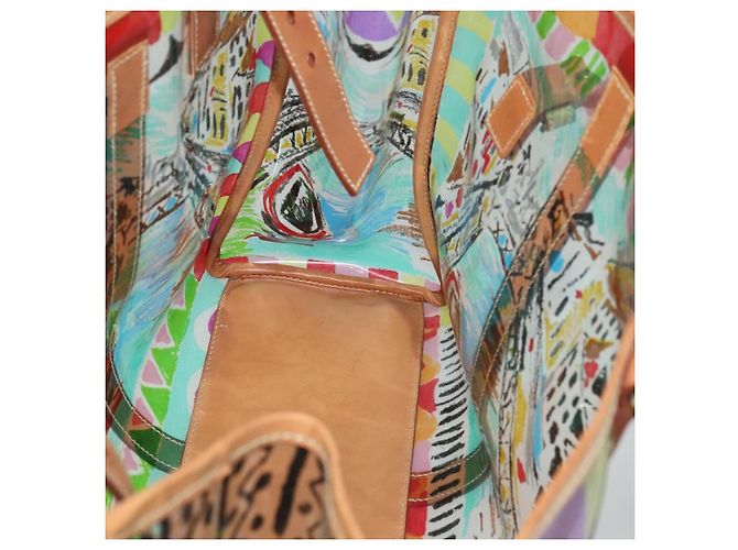 PRADA Tote Bag Vinyl Leather Clear Multicolor Silver BR2515 - vista 19