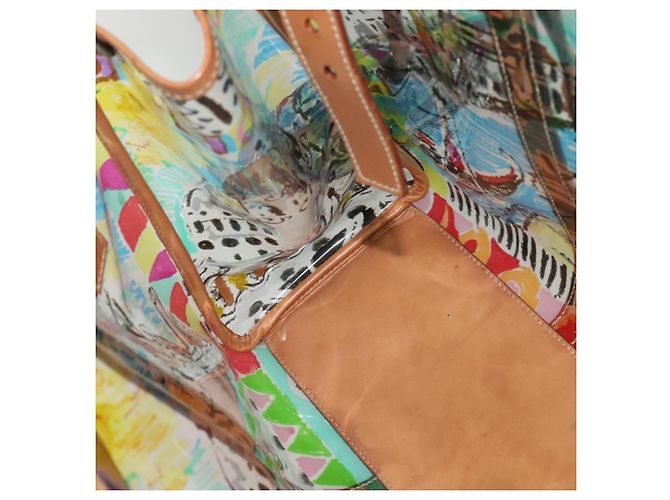 PRADA Tote Bag Vinyl Leather Clear Multicolor Silver BR2515 - vista 20