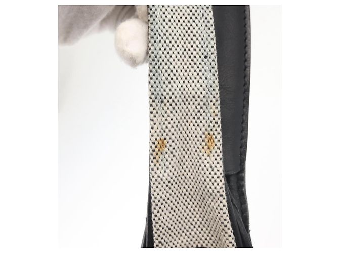 Hermès HERMES Sac Luco MM Shoulder Bag Canvas Leather Gray Black Silver - vista 10
