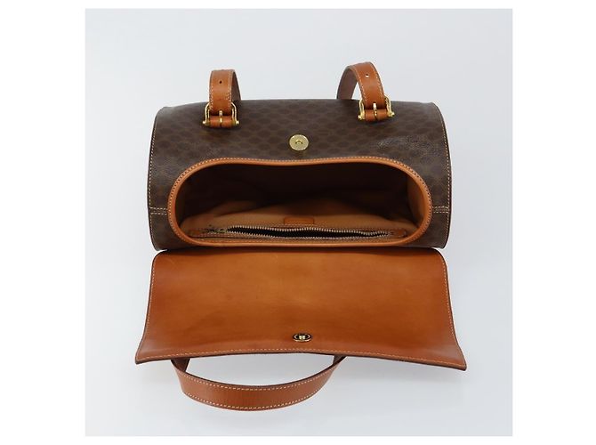 Céline CELINE Macadam Canvas Hand Bag PVC Leather Brown - vista 19