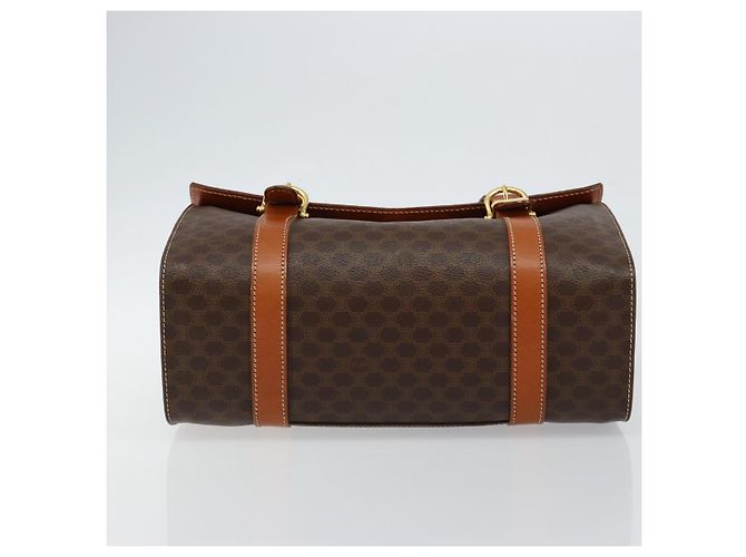Céline CELINE Macadam Canvas Hand Bag PVC Leather Brown - vista 5