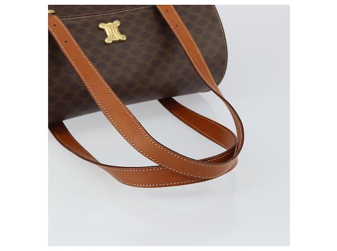 Céline CELINE Macadam Canvas Hand Bag PVC Leather Brown - vista 7