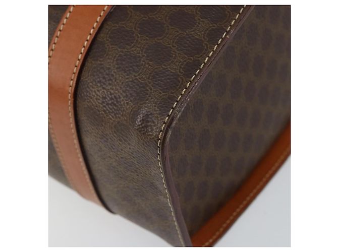 Céline CELINE Macadam Canvas Hand Bag PVC Leather Brown - vista 9