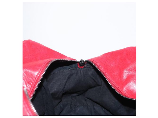 BALENCIAGA Hand Bag Leather Red Silver - vista 20