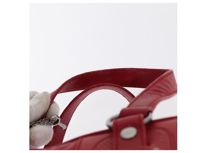 BALENCIAGA Hand Bag Leather Red Silver - vista 8
