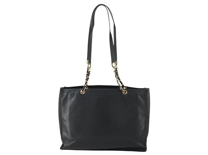 CHANEL COCO Mark Chain Shoulder Bag Lamb Skin Black Gold CC - vista 2
