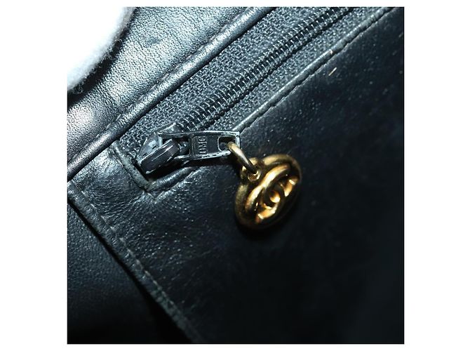 CHANEL COCO Mark Chain Shoulder Bag Lamb Skin Black Gold CC - vista 20