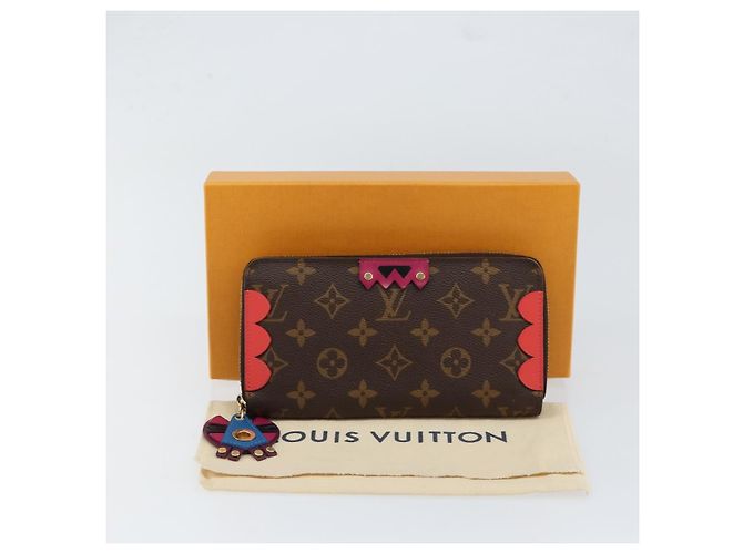 LOUIS VUITTON Monogram Totem Zippy Wallet Purple Red blue M61364 LV - vista 12