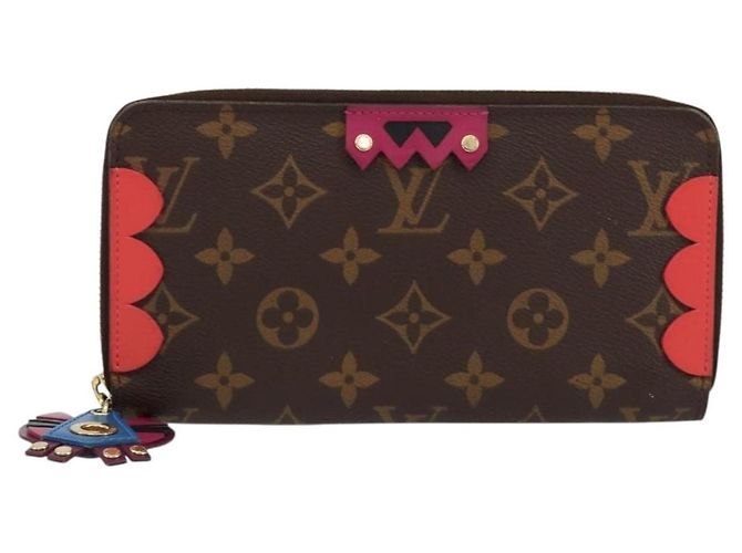 LOUIS VUITTON Monogram Totem Zippy Wallet Purple Red blue M61364 LV - vista 13