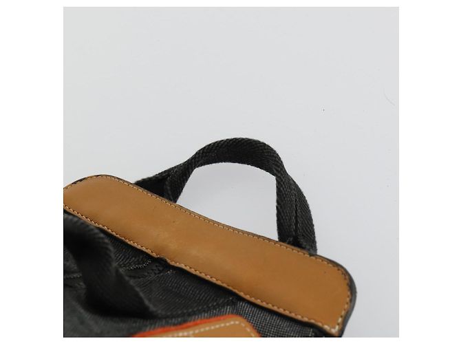 LOEWE Eye Nature Convertible Backpack Canvas Leather Gray Silver - vista 14