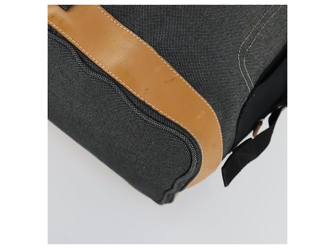LOEWE Eye Nature Convertible Backpack Canvas Leather Gray Silver - vista 16