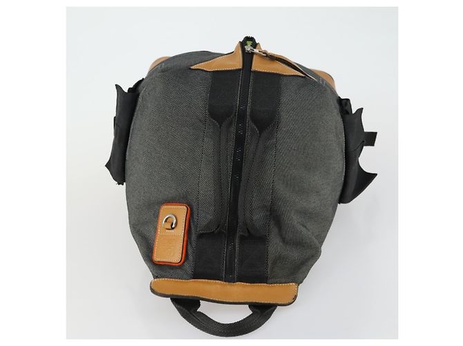 LOEWE Eye Nature Convertible Backpack Canvas Leather Gray Silver - vista 6