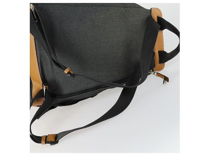 LOEWE Eye Nature Convertible Backpack Canvas Leather Gray Silver - vista 8