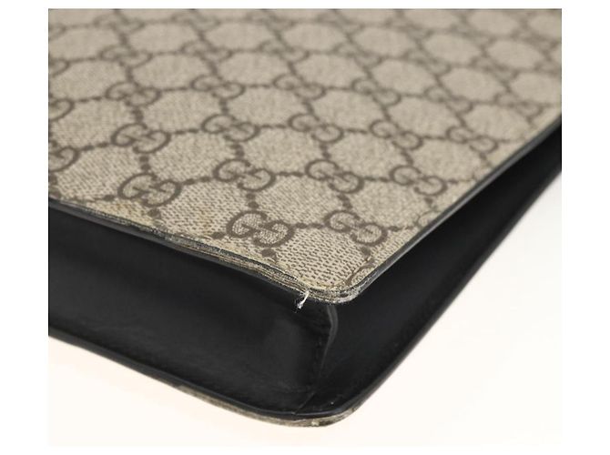 GUCCI GG Supreme Clutch Bag PVC Beige Silver 433665 - vista 16