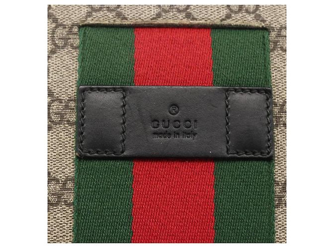 GUCCI GG Supreme Clutch Bag PVC Beige Silver 433665 - vista 18