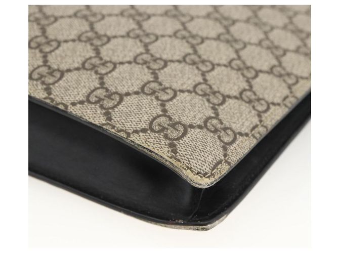 GUCCI GG Supreme Clutch Bag PVC Beige Silver 433665 - vista 8