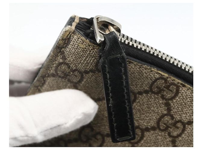 GUCCI GG Supreme Clutch Bag PVC Beige Silver 433665 - vista 9