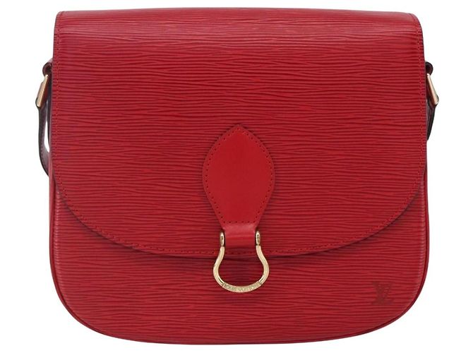 LOUIS VUITTON Epi Saint Cloud GM Shoulder Bag Red M52197 LV - vista 13