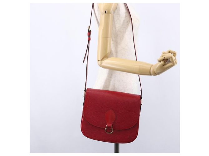 LOUIS VUITTON Epi Saint Cloud GM Shoulder Bag Red M52197 LV - vista 27