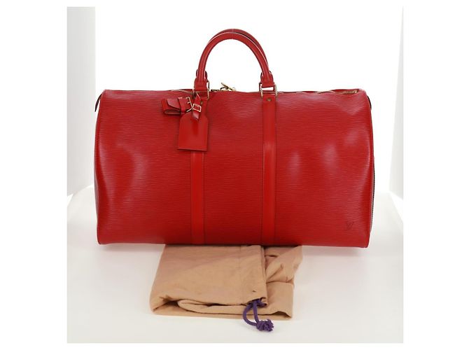 LOUIS VUITTON Epi Keepall 50 Boston Bag Red M42967 LV - Ansicht 12