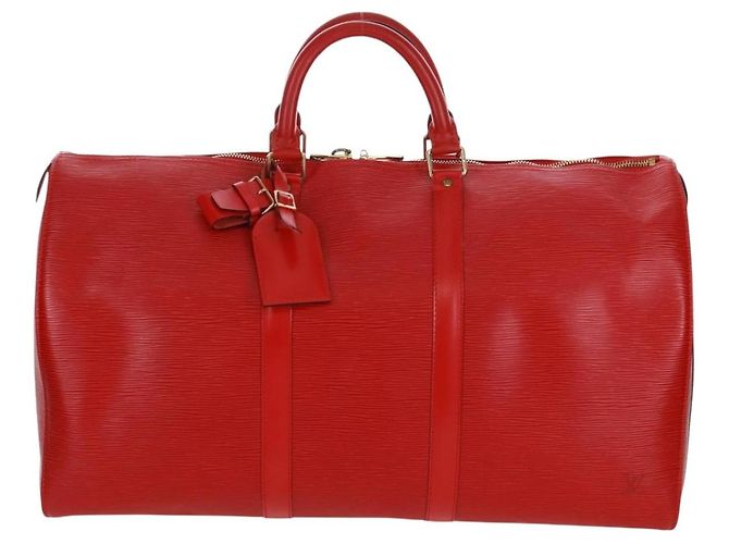 LOUIS VUITTON Epi Keepall 50 Boston Bag Red M42967 LV - Ansicht 13