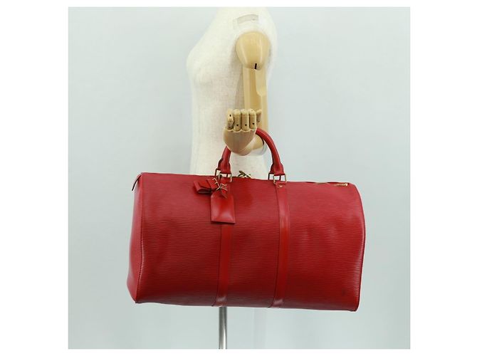 LOUIS VUITTON Epi Keepall 50 Boston Bag Red M42967 LV - Ansicht 22