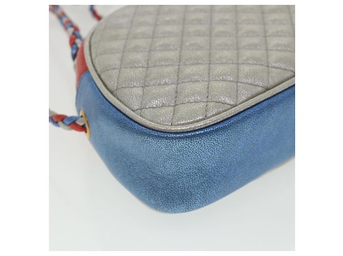 GUCCI Horsebit Pochette Shoulder Bag Lamb Skin Red Blue 534951 - vista 17