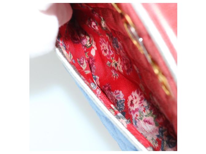 GUCCI Horsebit Pochette Shoulder Bag Lamb Skin Red Blue 534951 - vista 19