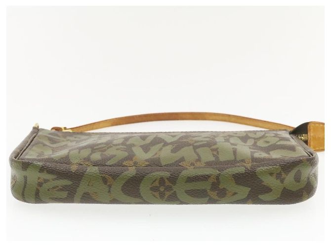 LOUIS VUITTON graffiti Pochette Accessoires Pouch Green M92191 LV - vista 10