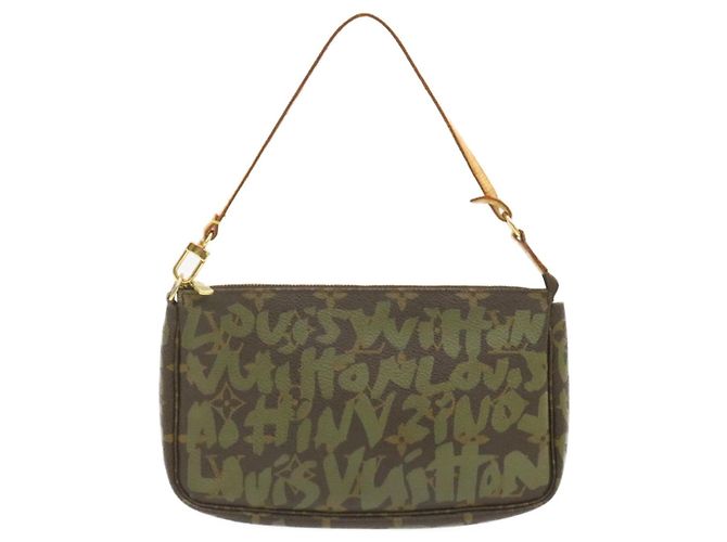 LOUIS VUITTON graffiti Pochette Accessoires Pouch Green M92191 LV - vista 2