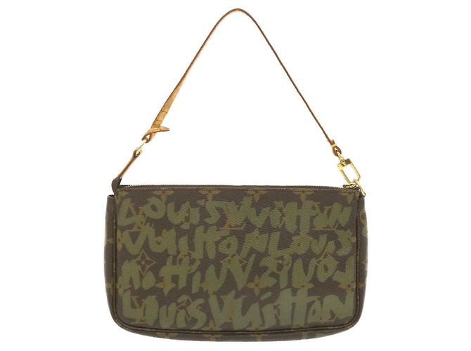 LOUIS VUITTON graffiti Pochette Accessoires Pouch Green M92191 LV - vista 3