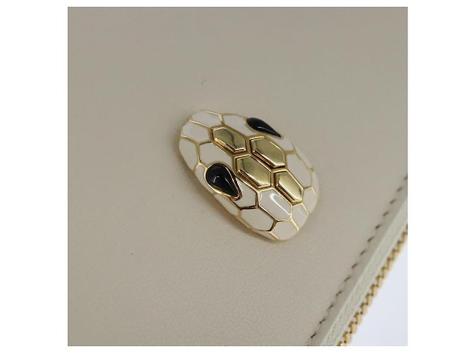 Bulgari BVLGARI Serpenti Accessory Pouch Leather White Gold - vista 19