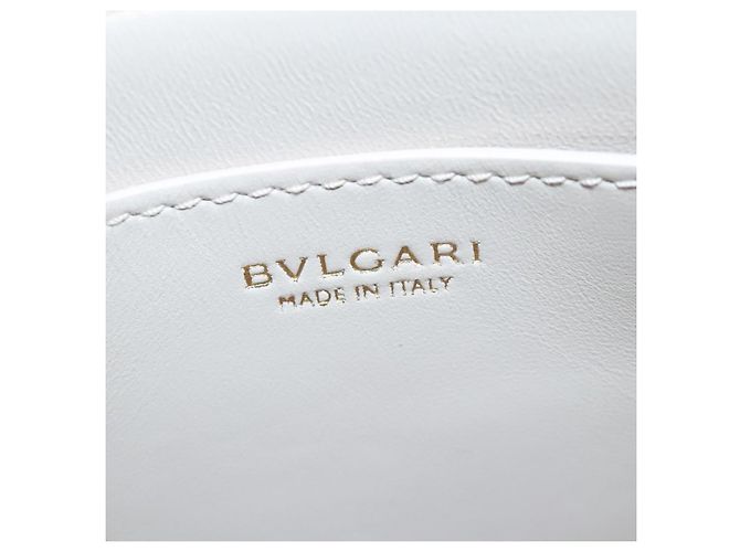 Bulgari BVLGARI Serpenti Accessory Pouch Leather White Gold - vista 20