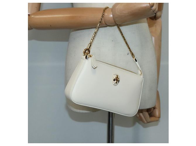 Bulgari BVLGARI Serpenti Accessory Pouch Leather White Gold - vista 23