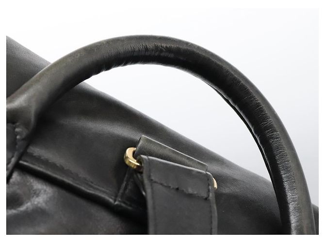CHANEL Schultertasche aus Lammleder Schwarz CC - Ansicht 14